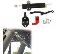 Amortiguador de dirección Amortiguador De Dirección para Motocicleta para Ducati Multistrada MTS 950/1200 1260 V2 Kit Soporte(Nero)