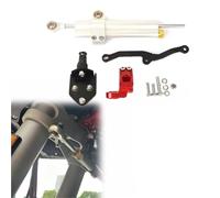 Amortiguador de dirección Amortiguador De Dirección para Motocicleta para Ducati Multistrada MTS 950/1200 1260 V2 Kit Soporte(Silver)