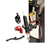 Amortiguador de dirección Kit De Montaje del Soporte para Amortiguador Dirección para Ducati Multistrada MTS 950, 1200, 1260 Y V2 Repuesto para Motocicleta(Nero)