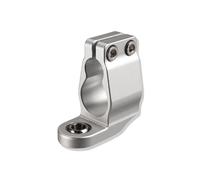 Amortiguador De Dirección Moto Universal Abrazadera De Soporte para Cuadro Motocicleta con Amortiguación Titanio Piezas Modificación Código Transmisión Ángulo Fijo(Silver 90 ° Horizontal -1)