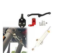 Amortiguador de dirección para Ducati Multistrada MTS 950/1200 1260 V2 Amortiguador De Dirección para Motocicleta Kit Soporte(Silver)