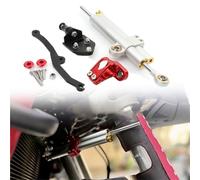 Amortiguador de dirección para Ducati Multistrada MTS 950 1200 1260 V2 Pieza para Motocicleta: Kit De Montaje del Soporte para Amortiguador Dirección(Silver)