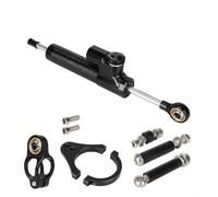 Amortiguador de dirección para Kukirin 2024 E-Scooter Estabilizador Sistema de Amortiguación Aluminio Resistente Reducción de Vibraciones Dirección Precisa Fácil Montaje Negro Rojo (Negro)