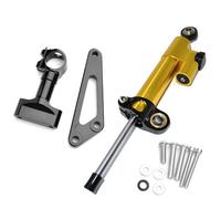 Amortiguador De Dirección Para Motocicleta CB600F Hornet CB 600 F 2007-2016 Control Seguridad Estabilizador Con Soporte Montaje(Gold black)