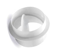 Amortiguador de fondos de fondos, manguera de conducto flujo de aire inserto obturador de evasión de flujo de retroceso, tapón de aire de ida para ventiladores de escape de baño de cocin blanco 150mm