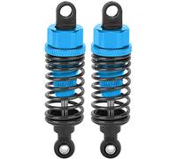 Amortiguador de resorte ajustable de Metal RC de 70mm para coches Traxxas Slash 2WD RC (Azul)