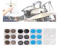 Amortiguador de Tambor, 4 Juegos Tambores de Silicona Almohadilla de Gel Control de Amortiguación Silenciador Tambores Accesorio