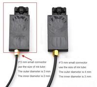 Amortiguador de Tinta solvente UV DX5 de 10 Piezas for Epson TX800 XP600 Mimaki TS3 JV2 JV33 CJV30 TS5 Galaxy, Filtro de volquete de Impresora de inyección de Tinta(UV 3X2mm with Nut)