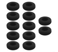 Amortiguador de vibración, 12 unidades, para raquetas de tenis, amortiguadores de golpes, de goma de silicona, ajuste cómodo, raquetas de squash, multicolor, 21 mm (negro)