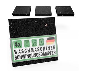 Amortiguador de vibraciones para lavadora, 4 unidades, estera antivibración, secadora - 9 x 9 x 1,5 cm, granulado de goma reciclado, fabricado en Alemania