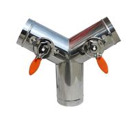 Amortiguador de volumen manual tipo Y de 3 vías, válvula reguladora de conducto de aire para tubos de ventilación, ventilador de escape de cocina, diámetro exterior de 100 mm