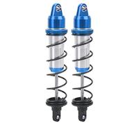 Amortiguador delantero de 2 uds., absorción de impacto, mejora la estabilidad, amortiguador delantero RC de alta resistencia de 180mm para coche 1/5 RC (Azul oscuro)