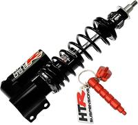 Amortiguador delantero de carbón HTR Black Edition, oleopeumático a gas ajustable para V y s p a PX 125 150 200, T5, LML Star 2T/4T - Fabricado en Italia - Cód. 6022.HTR/5N