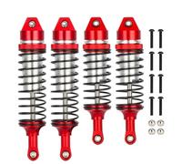Amortiguador delantero y trasero de aleación de aluminio for coche teledirigido 1/10, piezas mejoradas for Traxxas Slash 4X4 VXL 2WD Rustler Stampede Hoss(Red B)