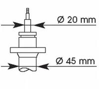 Amortiguador Eje delantero Espiga arriba 363500 KYB para BMW 3 3 Touring