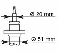 Amortiguador Eje delantero Espiga arriba 364021 KYB para BMW 3 3 Touring