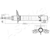 Amortiguador Eje delantero Espiga arriba MA-00552 ASHIKA para FIAT PEUGEOT