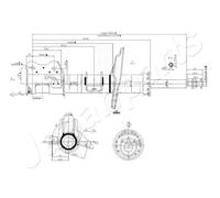 Amortiguador Eje delantero, izquierda Espiga arriba MM-00158 JAPANPARTS