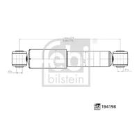 Amortiguador Eje trasero, derecha Anillo superior 194198 FEBI BILSTEIN