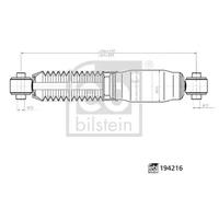 Amortiguador Eje trasero, derecha Anillo superior 194216 FEBI BILSTEIN para FIAT