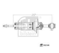 Amortiguador Eje trasero, derecha Espiga arriba 193144 FEBI BILSTEIN para NISSAN