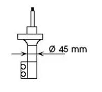 Amortiguador Eje trasero, derecha Espiga arriba 632072 KYB para NISSAN SUNNY III