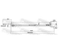 Amortiguador Eje trasero Espiga arriba 02650906R FEBEST para NISSAN ALTIMA