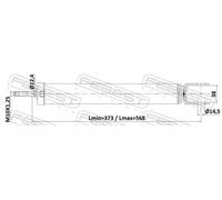 Amortiguador Eje trasero Espiga arriba 12650756R FEBEST para HYUNDAI KIA