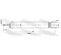 Amortiguador Eje trasero Espiga arriba 12650914R FEBEST para HYUNDAI ELANTRA III
