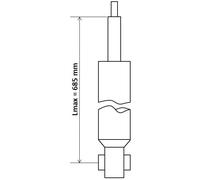 Amortiguador Eje trasero Espiga arriba 3430079 KYB para SEAT SKODA