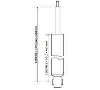 Amortiguador Eje trasero Espiga arriba 343348 KYB para AUDI SKODA VW SEAT