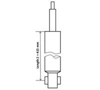 Kayaba Amortiguador Excel-G 3448023 trasero (espiga arriba)