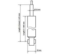 Amortiguador Eje trasero Espiga arriba 3448024 KYB para SEAT VW AUDI SKODA CUPRA