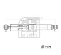 FEBI BILSTEIN 194174 2x Amortiguador Trasero, derecha Trasero izquierda Presión de gas Amortiguadores