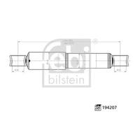 Amortiguador Eje trasero izquierda Anillo superior 194207 FEBI BILSTEIN
