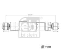 Amortiguador Eje trasero izquierda Anillo superior 194221 FEBI BILSTEIN