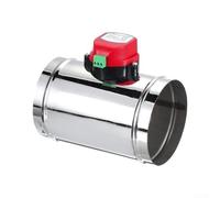 Amortiguador eléctrico de volumen de aire HVAC AC24V 125 mm, color plateado | Accionamiento eléctrico de 24 V CA, 75 mm de diámetro, cuerpo de acero inoxidable 201, para una dureza duradera