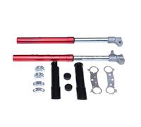 Amortiguador gas presión puntal trasero Kit Placa Conexión Superior E Inferior Amortiguador Horquilla Delantera 550 Mm Para Minimotos, Ciclomotores Motocross 2 Tiempos 49 Cc.(Red Set B)