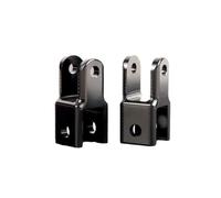 Amortiguador Horquilla Conversión Extremo Redondo Cabeza Fija Universal Motocicleta(Black 1 pair)