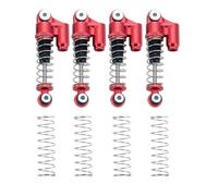 Amortiguador Mejoras RC Para Axial Para SCX24 90081 AXI00001 AXI00002 004 005 006 1/24 4 Piezas Amortiguador Aluminio Metal RC Crawler Car Autopartes(Red Black)