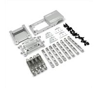 Amortiguador Mejoras RC Para Mangniu Modelos Para MN78 R 1/12 Soporte Montaje Pcb Amortiguador Metálico Contrapunto Soporte Barra Dirección Kit Actualización(Silver)