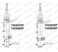 Monroe Amortiguador 742265SP – Delantero derecho (espiga arriba) para Citroën C4 Cactus / C3 III