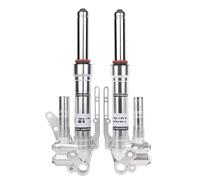 Amortiguador Para Niu N1S NQI U + B Ninebot E80C F90 380/400mm 33 Núcleos Suspensión Delantera De Motocicleta Amortiguador De Impacto Frontal Hidráulico(400mm silver A1)