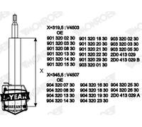 Amortiguador Placa abajo V4503 MONROE para MERCEDES-BENZ VW