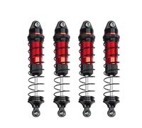 Amortiguador RC Compatible con Lo-si para LMT 1/18 Piezas De Mejora para Coche RC Crawler Accesorios 4 Amortiguadores De Aceite Ajustables De Aleación De Aluminio(Red)