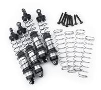 Amortiguador RC Compatible con Lo-si para LMT 1/18 RC Crawler Car Piezas De Actualización 4 Piezas De Aleación De Aluminio Ajustable Oi Amortiguador L Amortiguador(Silver)