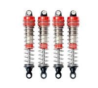 Amortiguador RC Compatible con XLF X03 X04 X03A MAX X04A 1/10 RC Car Brushless Monster Truck Piezas De Actualización 4 Piezas Amortiguador De Metal(Red)