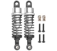 Amortiguador RC de 65 mm Amortiguador de resorte de aleación de aluminio Amortiguadores de alto rendimiento para coches TRAXXAS SLASH 2WD RC duraderos y ligeros 2 piezas (Plata)
