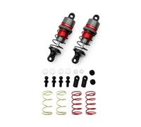 Amortiguador Rc Para 67 Mm 1 Par De Amortiguadores Hidráulicos Metálicos Teledirigido RC Piezas De Repuesto Y Uso Para Coche De Derrape De Para Carrera Plana(Red)