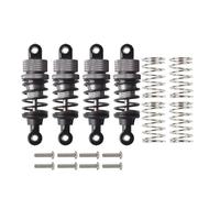 Amortiguador Rc Para Tamiya Para TT-02 Para TT-01 M05 M06 1/10 4 Piezas Amortiguadores De Aceite De Aluminio Para Coches De Carreras RC Drift Reemplazo De Piezas De Chasis(Gray)